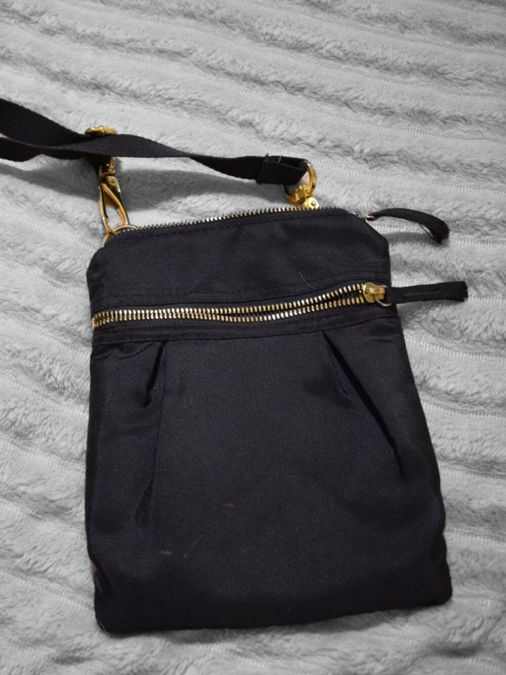 Black Zip Pouch Bag